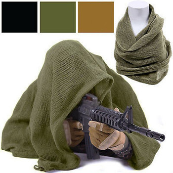 Sniper Veil Net Scarf Heavyweight Cotton Tactical Concealment Hunting Airsoft 46" x 36"