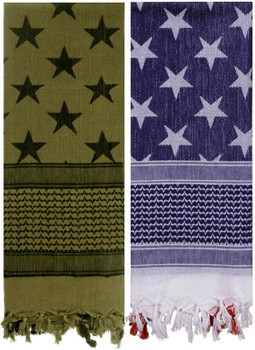 Stars & Stripes Tactical Shemagh Army Arab American US Flag Pattern Desert Scarf