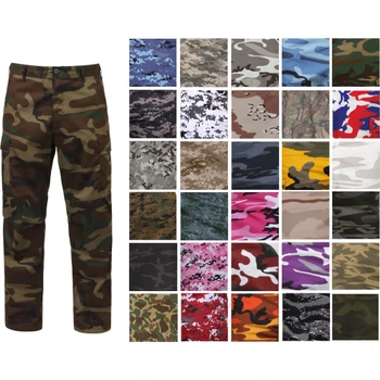 Tactical BDU Pants Military Camo Cargo Trousers Army Fatigue Uniform Pants Reinforced Work Pants
