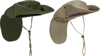 Adjustable Boonie Hat With Neck Cover Enhanced Sun Head Protection Adjustable Boonie Hat With Neck Cover Enhanced Sun Head Protection
