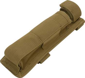 Coyote Brown Long MOLLE Holder for Baton Pouch Bottom Hook And Loop Web Strap Coyote Brown Long MOLLE Holder for Baton Pouch Bottom Hook And Loop Web Strap