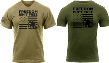 Freedom Isn't Free US Flag Soldier Military Army T-Shirt Tee Freedom Isn't Free US Flag Soldier Military Army T-Shirt Tee