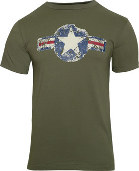 Rothco T-Shirt/Vintage Air Corps, Olive Drab/XX-Large