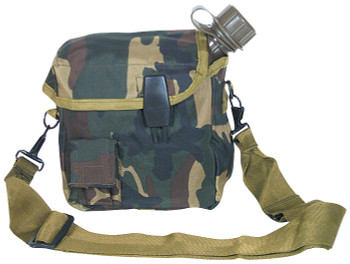 Army Universe Woodland Camouflage 2 Quart Canteen Bladder Cover with Bladder Canteen & Strap Army Universe Woodland Camouflage 2 Quart Canteen Bladder Cover with Bladder Canteen & Strap