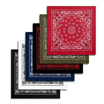 Rothco 22" Assorted Trainmen Paisley Bandana 6 Pack