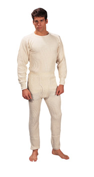 Rothco Heavyweight Thermal Knit Underwear Set - Natural - Small