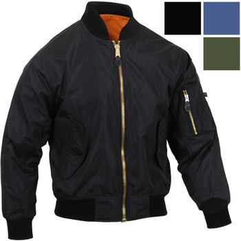Lightweight MA1 Flight Jacket, Enhanced Nylon Military Bomber Air Force Coat Lightweight MA1 Flight Jacket, Enhanced Nylon Military Bomber Air Force Coat