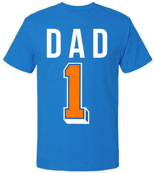 Dad 1 Printed Crewneck Short Sleeve T-Shirt