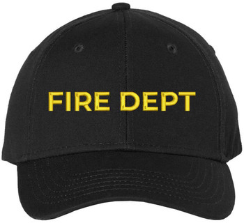 Fire Department Text Embroidered Baseball Cap | Fire Fighters Rescue Professionals Uniform | Structured Hat