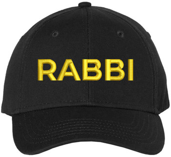 Rabbi Embroidered Baseball Cap | Text Spiritual Leader Torah Scholar Trip School Structured Adjustable Hat