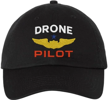 Drone Pilot Wings Embroidered Baseball Hat Drone Operator Expert Pilots Dad Cap