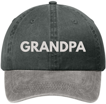 Grandpa Embroidered Baseball Cap | 100% Cotton Twill Two Tone Grandfather Fathers Day Hat