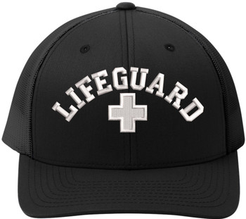 Lifeguard Embroidered Trucker Hat | Mesh Back Snapback Adjustable Professional Safety Baseball Cap