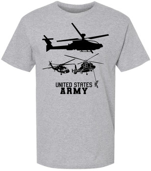 United States Army Black Hawk Helicopter & Special Forces Rappelling T-Shirt | US Training Crewneck Tee