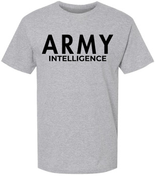 Army Intelligence T-Shirt | U.S. Military Intelligence Team Tee | Short Sleeve Gym & Fitness Athletic PT Shirt