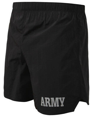 Black & Gray Army PT Shorts, Military Physical Training Jogging Running Exercise