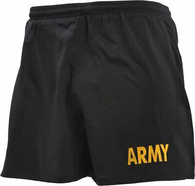 Black US Army PT Shorts APFU Physical Training Work Out Running Exercise Gym PT
