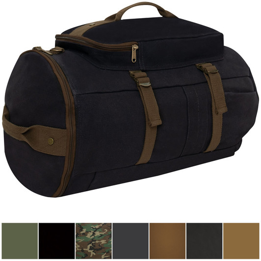 Convertible Duffle Carry Bag & Travel Backpack Deluxe Essential Weekend Gear Bag