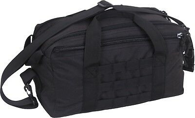 Compact Shooting Range Bag with Fold-Down Hard Bottom and MOLLE Webbing
