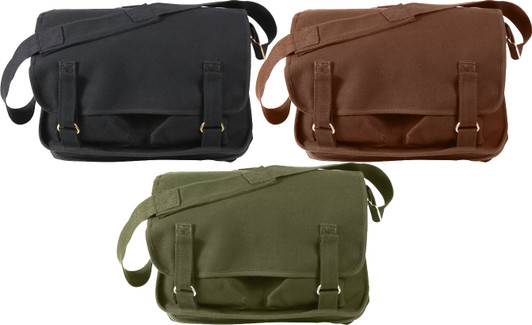 Heavy Duty Canvas European School Messenger Satchel Shoulder Bag