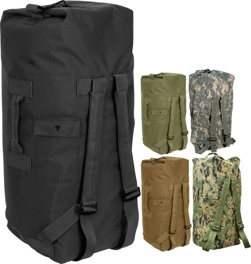 Double Strap Military Carry Duffle Bag Backpack Heavyweight Nylon - 24" x 36"