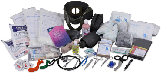 200 Pcs Emergency Medical Trauma Kit Carry Bag & First Aid Supplies Full Stocked