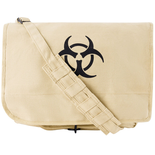 Khaki Vintage Bio-Hazard Canvas Paratrooper Shoulder Bag