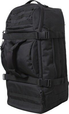 Black Tactical Mission Duffle Carry Bag Multi Functional Convertible Backpack