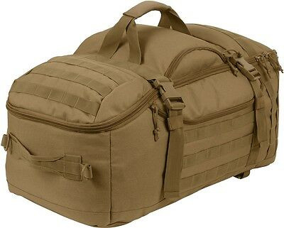 Coyote Brown Tactical Mission Duffle Carry Bag Multi Convertible Backpack
