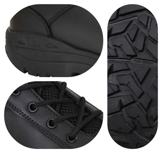 Black Athletic Oxfords Tactical Leather Utility Shoes Work Duty Uniform Soft Toe
