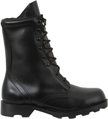 Black Speedlace Combat Boots 10" Leather Military Tactical Army Rubber Sole