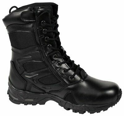 Black Forced Entry Deployment Combat Boots Side Zipper 8" High Top
