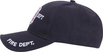 Navy Blue Deluxe Fire Department Low Profile Baseball Hat Cap