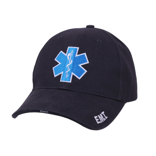 Navy Blue EMT Medical Deluxe Star of Life Adjustable Baseball Hat