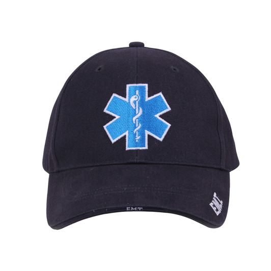 Navy Blue EMT Medical Deluxe Star of Life Adjustable Baseball Hat