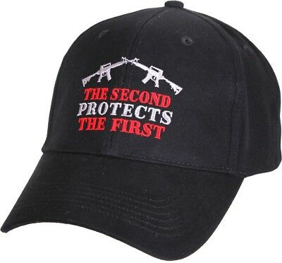 Black "The Second Protects The First" Adjustable Cap Baseball Hat