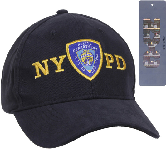 Official NYPD Emblem Cap, Navy Blue Gold New York Police Department Licensed Hat