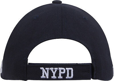Official NYPD Police Cap, Navy Blue New York Licensed Department Hat Adjustable