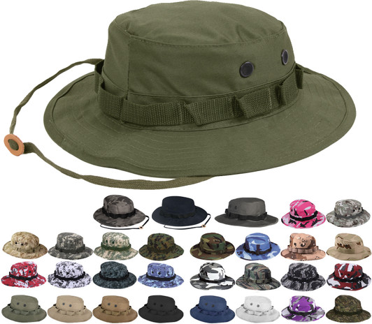 Tactical Boonie Hat Military Camo Bucket Wide Brim Sun Fishing Bush Booney Cap