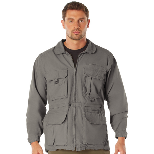 Khaki Safari Trailblazer Tactical Convertible Vest Jacket with Removable Sleeves