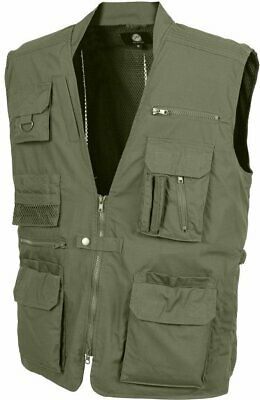 Olive Drab Multi-Pocket Cargo Tactical Concealed Carry Travel Vest