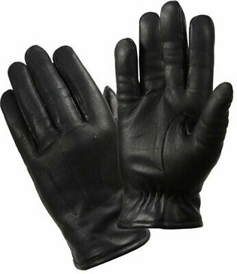 Black Cold Weather Insulated Leather Police Gloves