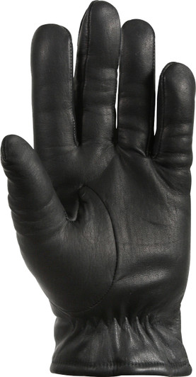 Black Cold Weather Insulated Leather Police Gloves