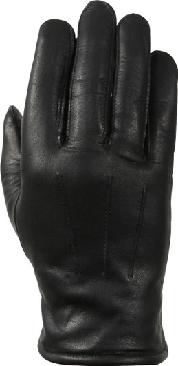 Black Cold Weather Insulated Leather Police Gloves