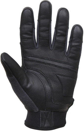Black Carbon Fiber Hard Knuckle Gloves Tactical Cut & Fire Resistant Full Finger