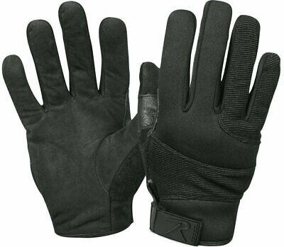 Black Cut Resistant Street Shield Police Search Gloves
