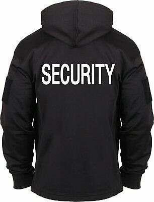 Black Security Concealed Carry Hoodie Sweatshirt Double Sided