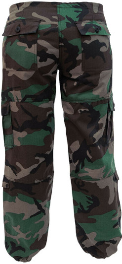 Womens Camo Army Fatigues Military Cargo Pants BDU Paratrooper