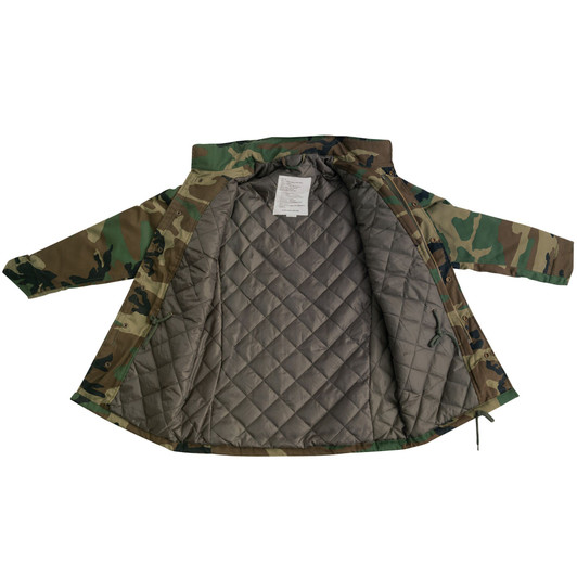 Kids Woodland Camouflage Military M-65 Field Jacket