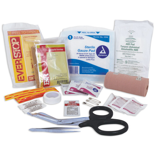 Tactical Trauma Kit Pouch Fully Stocked Medical Supplies MOLLE First Aid Case